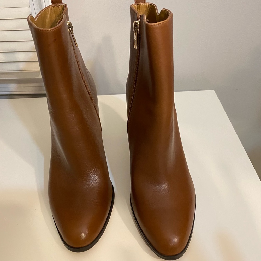 Coach Brown Leather Ankle Boots